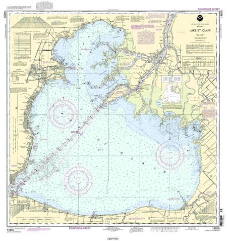 Lake St. Clair Nautical Map (Chart) Image